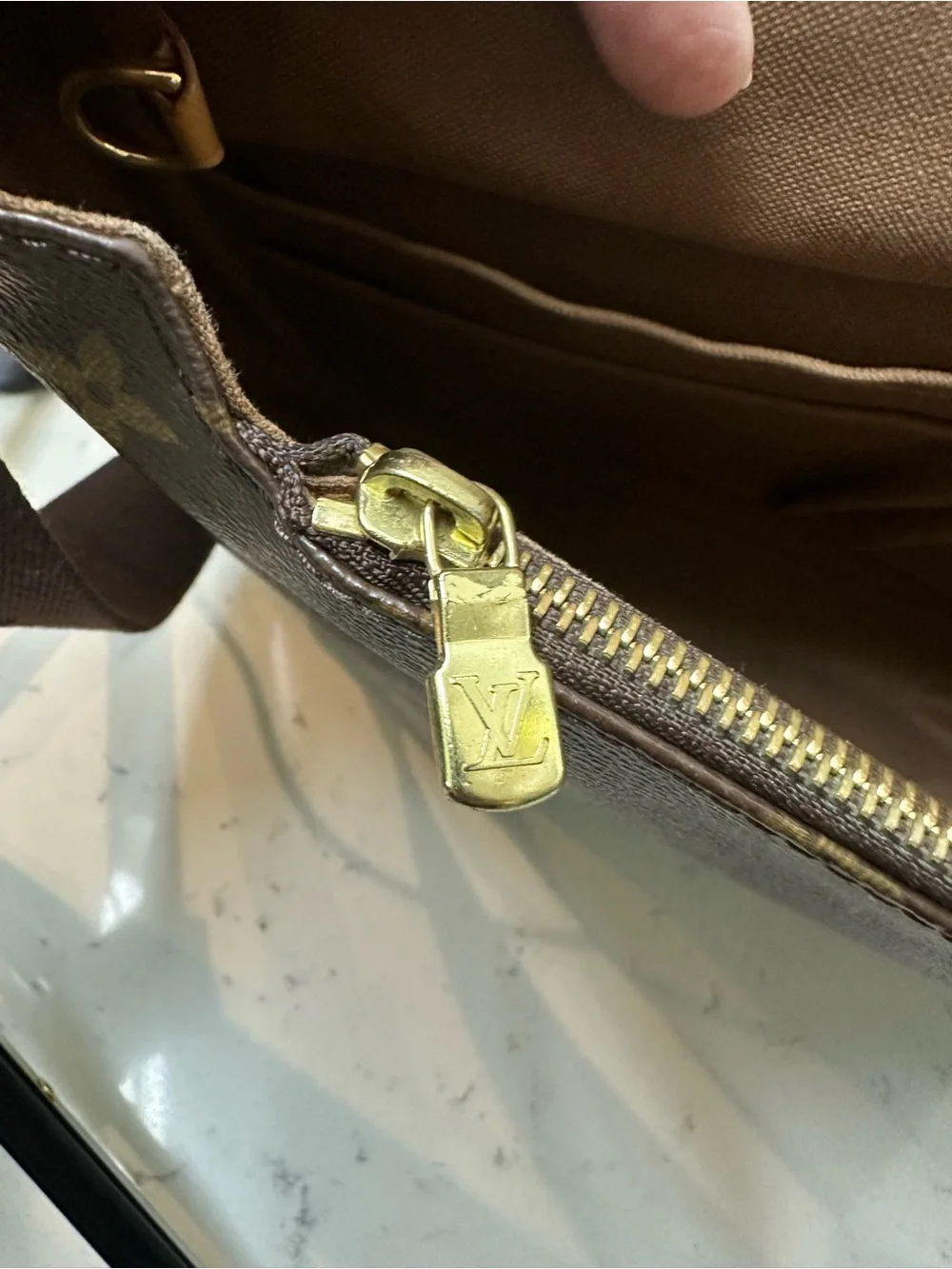 Louis Vuitton Brown Monogram Beaubourg Messenger Satchel